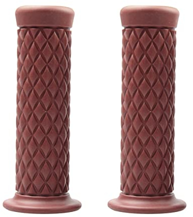 CGEAMDY 2 Stück Universal Motorrad Lenkergriffe Griffe, Anti-Rutsch Motorradgriffe Hochwertige Gummi Griffe, Motorrad Gummi Lenkergriff Für Roller Mopeds Quad(Braun)