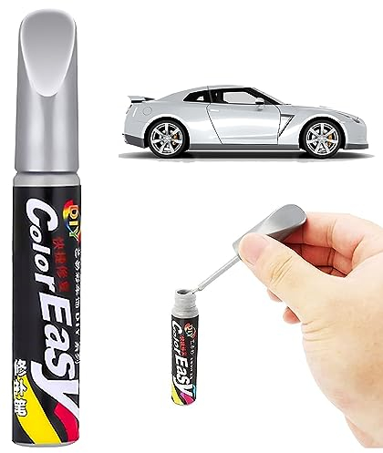 MagiSel Stylo Retouche Peinture Voiture - Réparation Rayures, Peinture de Voiture, 1 Pièces, Argent