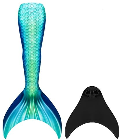 shepretty Meerjungfrauenflosse Mädchen, Mehrfarbig Badeanzug für Damen und Kind, daheiM10, L