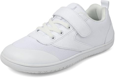SECHRITE Barn breda barfotaskor barfota sneakers för pojkar flickor minimalistiska ventilerande löparskor promenadsport skor storlek 25–37