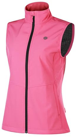 KUTOOK Weste Damen Sommer Leicht Ärmellos Laufweste Sportweste Fahrradweste Radweste Winter Softshell Fleece für Outdoor Hundesport Golf Rosa L