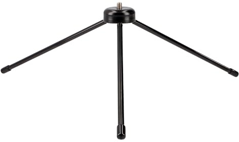 Trépied de table compact en aluminium - 19 cm - Filetage 1/4 - Pliable - Pour appareil photo, microphone, lumière LED, streaming et photographie