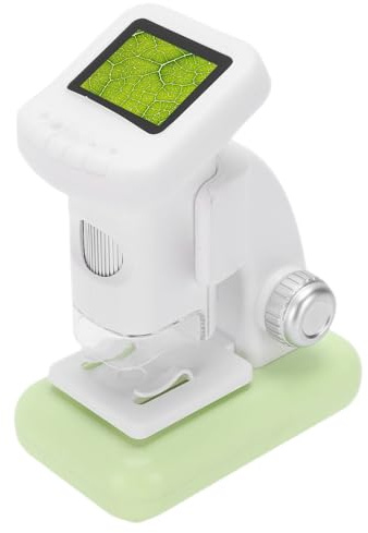 Plyisty Microscopio Electrónico Portátil para Niños, 120-1200x, Microscopios Digitales de Mano con Pantalla Científica, Mini Alcance, Kits de Juguetes para Estudiantes, Experimentos