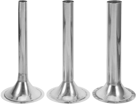 FIXOSHEE Tubos de Acero Inoxidable para Embutidoras Manuales, Juego de 3 Unidades para Rellenar Salchichas, Albóndigas y Otros Embutidos, Perfectos para Cocina Doméstica