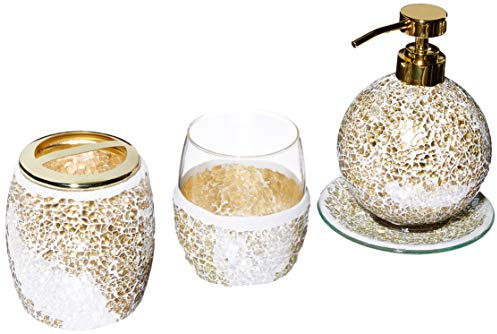 Madison Park Bath Accessory, Gold 4 Piece, See Below