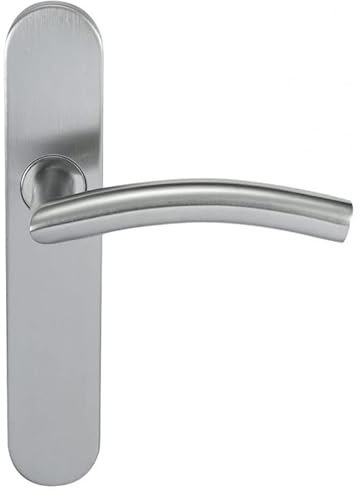 Paire de Poignées de porte KLOSE besser Inox 304 sur Plaque Romy Vague - Bec de cane