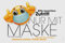 Hinweisschild Maskenpflicht Abstand halten Motiv Smiley 30 x 20cm Kunststoff