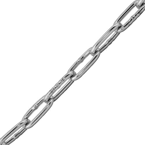 Edelstahl-Kette (Kurzgliedrig) Ø 4 mm aus Edelstahl A4 (1 Meter) | DIN 766 - Rundstahlkette - Gliederkette - Absperrkette von MESAROS®