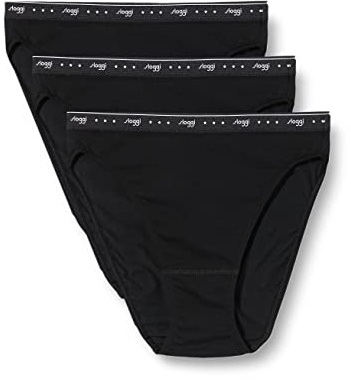 Sloggi 24/7 100 H Tai 3p Slip, Nero, 48 Donna (Pacco da 3)