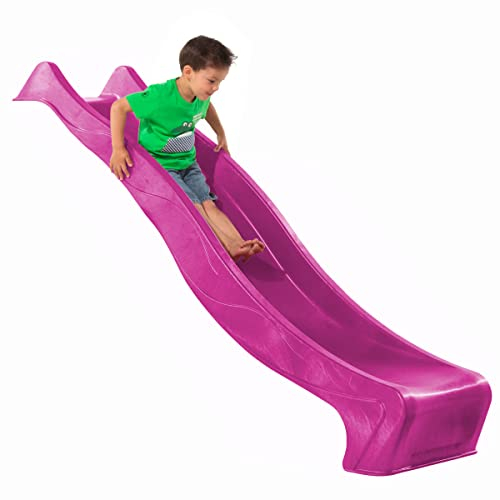 DEMMELHUBER - Rutsche WATERSLIDE 2,30 mit Wasseranschluss, Wellenrutsche, Gartenrutsche, Kinderrutsche, Wasserrutsche (Pink)