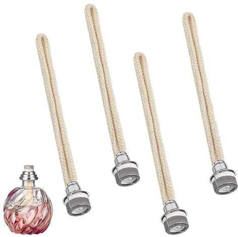 4 Pcs Mecha de Repuesto con Quemador, Mecha de Lámpara de Quemador Catalítico 17cm Mechas de Lámpara de Aceite de Fragancia Difusor de Aromaterapia para Difusor Aromaterapia