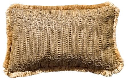 deco arts Coussin Effet Raphia - Uni - Rectangle - 30x50cm