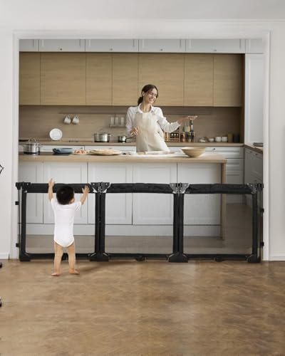 derimkcoa Kaminschutzgitter mit Tür 210 cm Ofenschutzgitter Absperrgitter Ofenschutzgitter faltbar Tierschutzgitter Türschutzgitter für Kinder-Sicherung, 3-teilig Elemente