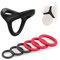 Anillos para el pene triangulares, 7 piezas anillos para el pene, anillos para el pene silicona, juguetes sexuales eróticos, para una erección más dura y más larga, negro y rojo
