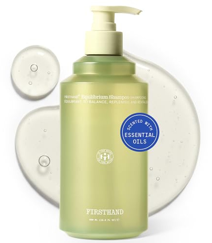 Firsthand Equilibrium Shampoo 500 ml färgsäkert växtbaserat volymschampo med risprotein fukt och vård för torr hårbotten för kvinnor män och alla hårtyper