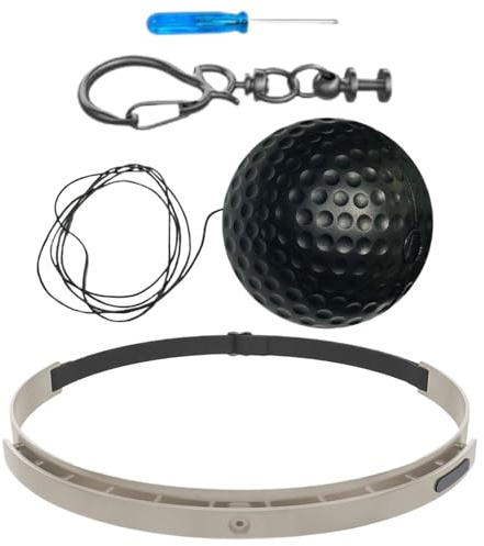 Flkiglm Pelota de reacción de boxeo | Dispositivo de entrenamiento para velocidad de golpeo | con banda de silicona para la cabeza, para dormitorio, viajes, dormitorio, gimnasio, hombres, mujeres
