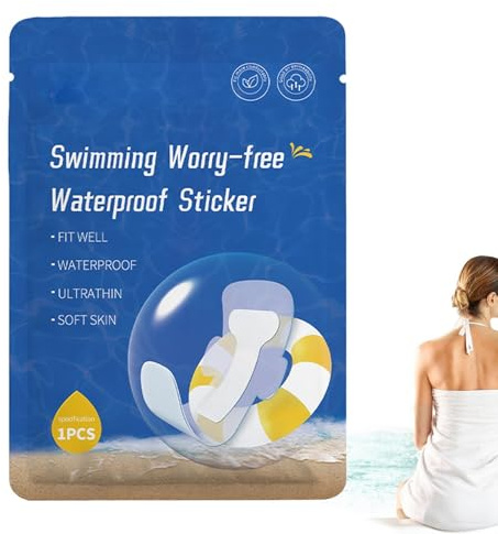 6 Piezas Compresas Menstruales Para Nadar, Protectores Menstruales Impermeables Para Natación, Pegatina Invisible PU, Deportes Acuáticos Y Baño Femenino