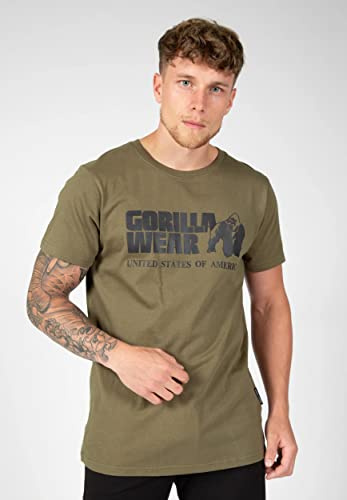 Gorilla Wear T- Shirt-Classic-Dunkelgrün, Vert, 3XL Homme