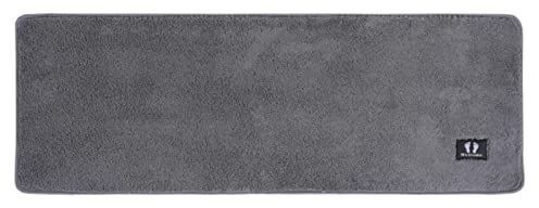 RTBQJ-AT Badematte rutschfest Badezimmerteppich Groß Mikrofaser Weicher Badvorleger Küchenbodenmatten Maschinenwaschbar Öko-Tex 100 Zertifiziert 40x120cm, Grau