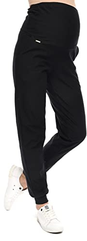 MijaCulture Pantaloni premaman casual Amanda M010, Nero , L