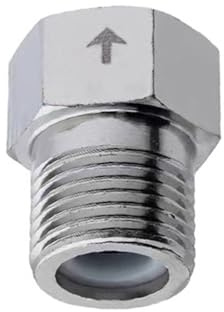 Backventil, 201 rostfritt stål, 1,27 cm yttre gänga till 1,27 cm invändig gänga, WC-backventiler, engångsanslutning med bricka för att förhindra backflöde, 20 mm diameter