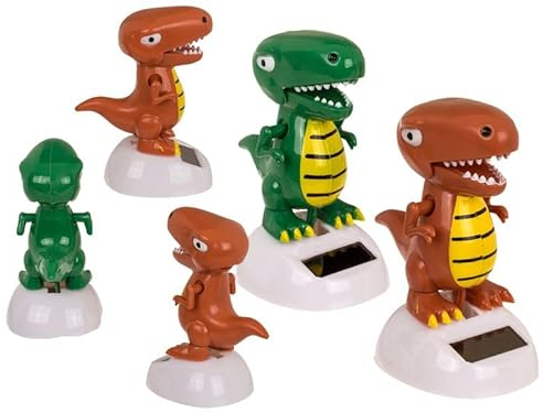 Out of the blue Dinosaurier Solarfigur Wackelfigur, Wackelkopffigur T-Rex Urzeit Natur Spielzeug