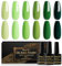 Shining She UV Nagellack Grün,6 Farben Zart Grün Grasgelb Olivgrün Dunkelgrün Gel Nagellack UV,Gellack Grün Soak-Off UV nagellack Set Nailart DIY zu Hause,8ML