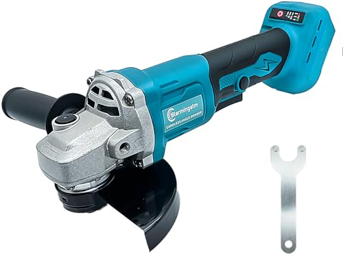 Akku Winkelschleifer, Elektro-Winkelschleifer für Makita 18V Akku, bürstenloser Motor Metallschleifer, Akku-Schleifer-Trennscheibe, Lamellenscheibe zum Schneiden, Schleifen (ohne Akku)