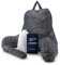 Storage Matters Reading pillow for back support in bed Big memory foam bed cushion for kids sitting chair Dorm floor & couch back rest college essential + H&C Gel Pad - GREY