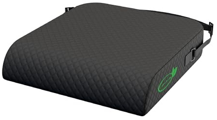 Extra Large Wheelchair Seat Cushion - for Sciatica and Lower Back Pain Relief, Anti-Slip, Removable Strap, Coccyx Pain Relief, 19” X 17” X 3” (Black)
