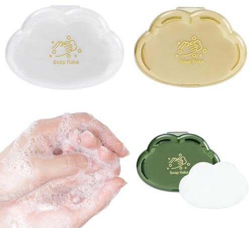 XPEX 3 Scatole 150 Fogli Di Sapone Da Viaggio,Sapone Portatile In Foglietti,Sapone In Fogli Da Viaggio Per Lavaggio a Mano Escursionismo