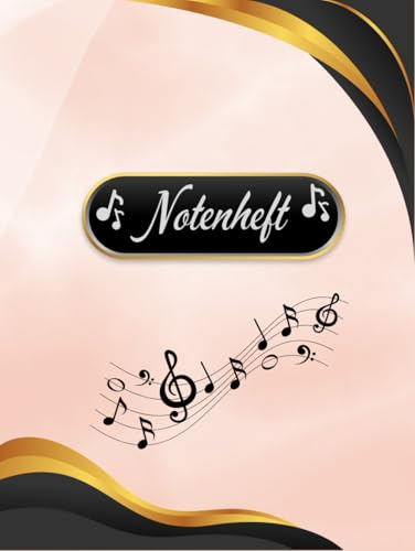 Notenheft Trompete DIN A4 Notenbuch Posaune Musikunterricht Waldhorn Notenlinienheft Große Lineatur Blasinstrumente Anfänger Kornett Querflöte ... Notensysteme Bariton Musiker Fagotte 01A05