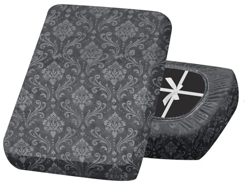 SYLC Sofa Seat Cover Velvet Embossed, Non Slip Stretch Sofa Cushion Covers with 4-ties, Fitted Sofa Cover for Settee/Couch/Caravan/Motorhome (Dark grey,1pc Backrest)