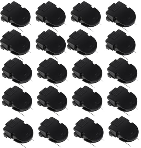 SHINEOFI 25 Pièces Pinces pour Tableau en Tissu Noir en Plastique et Métal Design Antidérapant pour Organiser L'espace de Travail Chambres et Bureaux