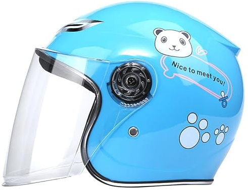 Casque Intégral pour Garçon et Filles 1 Pièce en PP Bleu