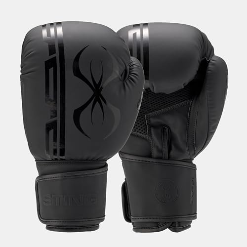 Sting Armaplus guantes de boxeo, Atlético, Negro