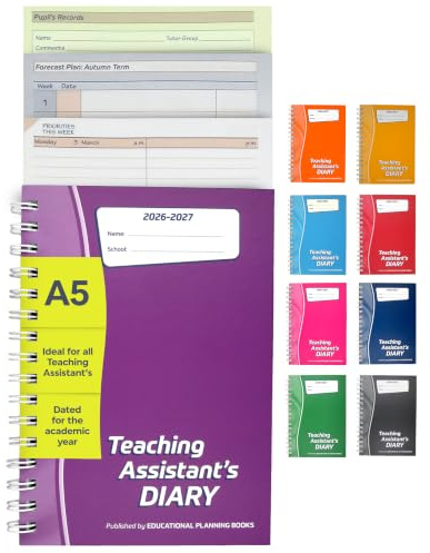 Educational Planning Books Teaching Assistants Diary 2026-2027, A5 (TAP-P)