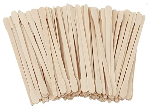 Bâtons de Cire Lot de 200 Pièces Bâton Applicateurs en Bois pour Cire Épilation 88mm Épilation Sourcils, Lèvres, Visage