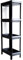 Ondis24 Badregal 38 x 23 x 100 (H) cm, Kunststoffregal, Steckregal, Badezimmerregal, Haushaltsregal schmal, 4 Böden (Anthrazit) (Anthrazit, 1 Stück)