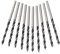 Heallege Brocas helicoidales para carpintería de Acero Rico en Carbono, 10 Uds., taladros de Madera con Punto Central de 3mm de diámetro para carpintería