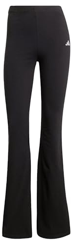 adidas Women's Essentials Small Logo Flared Leggings Tights, Black/White, M