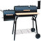 Panana Bandit Barrel BBQ Charcoal Grill Wood Smoker Firebox Black Steel Portable Barbecue