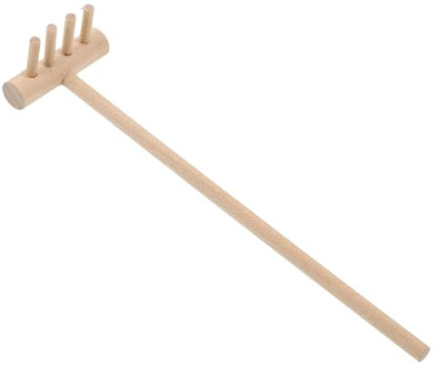 OSALADI Decoración De Mesa De Jardín Rastrillo De Bambú De Mini Herramientas para Jardín Manualidades Rastrillos Accesorios para Escritorio para Manualidades