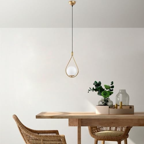Opviq Elegante chandelier, altezza regolabile 56-136 cm, corpo in metallo con tappo in vetro, diametro 15 cm, attacco E27, cavo da 90 cm, perfetto per decorazioni moderne, IP20
