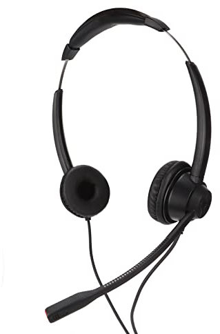 Auriculares para Teléfono, Auriculares Estéreo con Micrófono con Cancelación de Ruido, Auriculares Fijos de Escritorio con Conector RJ9, para Teléfono Fijo VOIP