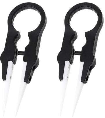 Pinzette per saldatura con punta in ceramica 1000 ℃ per riparazione elettronica gioielli Computer laboratorio pinzette di saldatura per saldatura