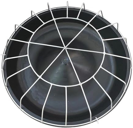 Fzaqwen Chicken Feeder Feed Bucket Pigeon Feeder Feed Dispenser Livestock Feeding Equipment PE Construction Grid Lock System Suitable for Farm, 18 holes