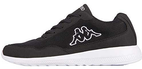 Kappa Unisex Follow Sneaker, Schwarz Black White 1110, 44 EU