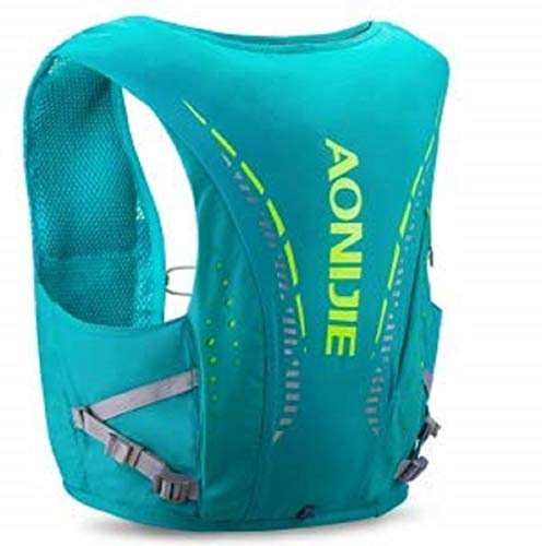 AONIJIE Mochila de hidratación, ligera, transpirable, 12 L, para exteriores, para senderismo, maratón, correr, ciclismo, carrera, chaleco de hidratación (verde, S/M)