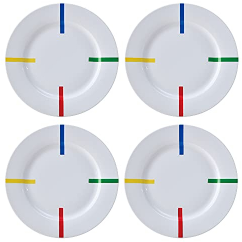 UNITED COLORS OF BENETTON. BE159 SET 4PC PLATO LLANO PORCELANA PO